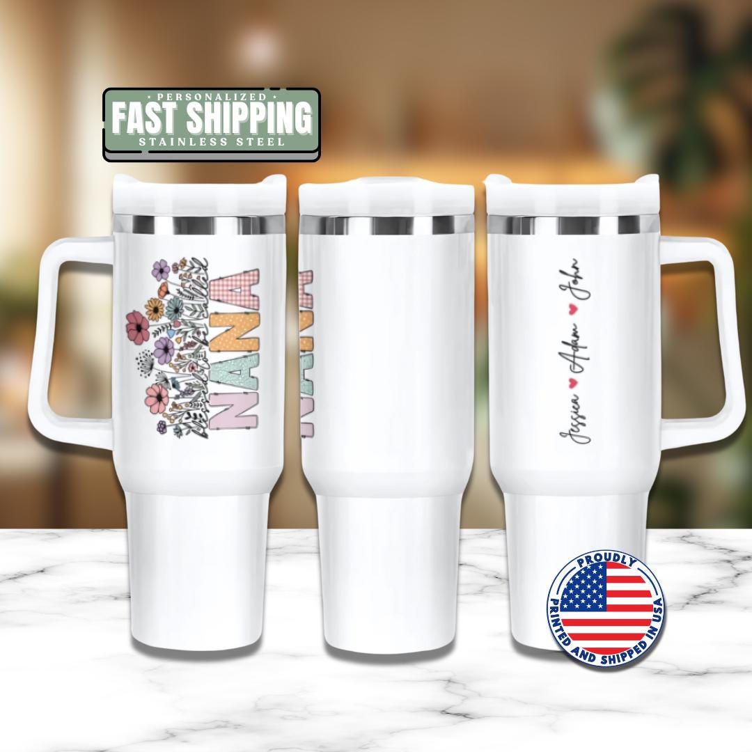Personalized Nana 40oz Tumbler with Straw Blessed to be called "NANA" Gift for Grandma Nana Travel Cup Gift for Nana Tumbler for Nana