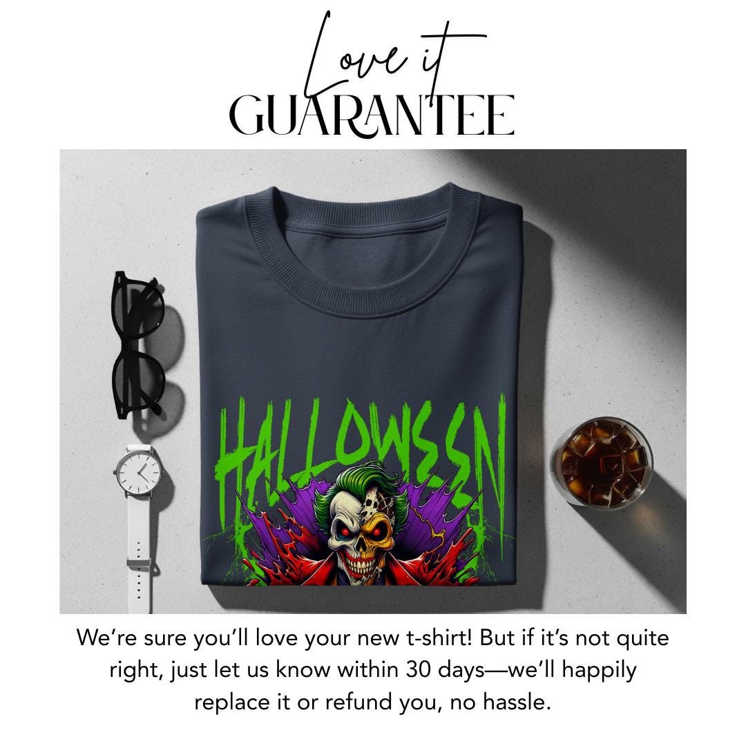 Halloween Skeleton T-Shirt Comfort Colors Scary Clown Skull Tee Spooky Horror Joker Skeleton Shirt Spooky Season Skeleton Shirt Gift Idea