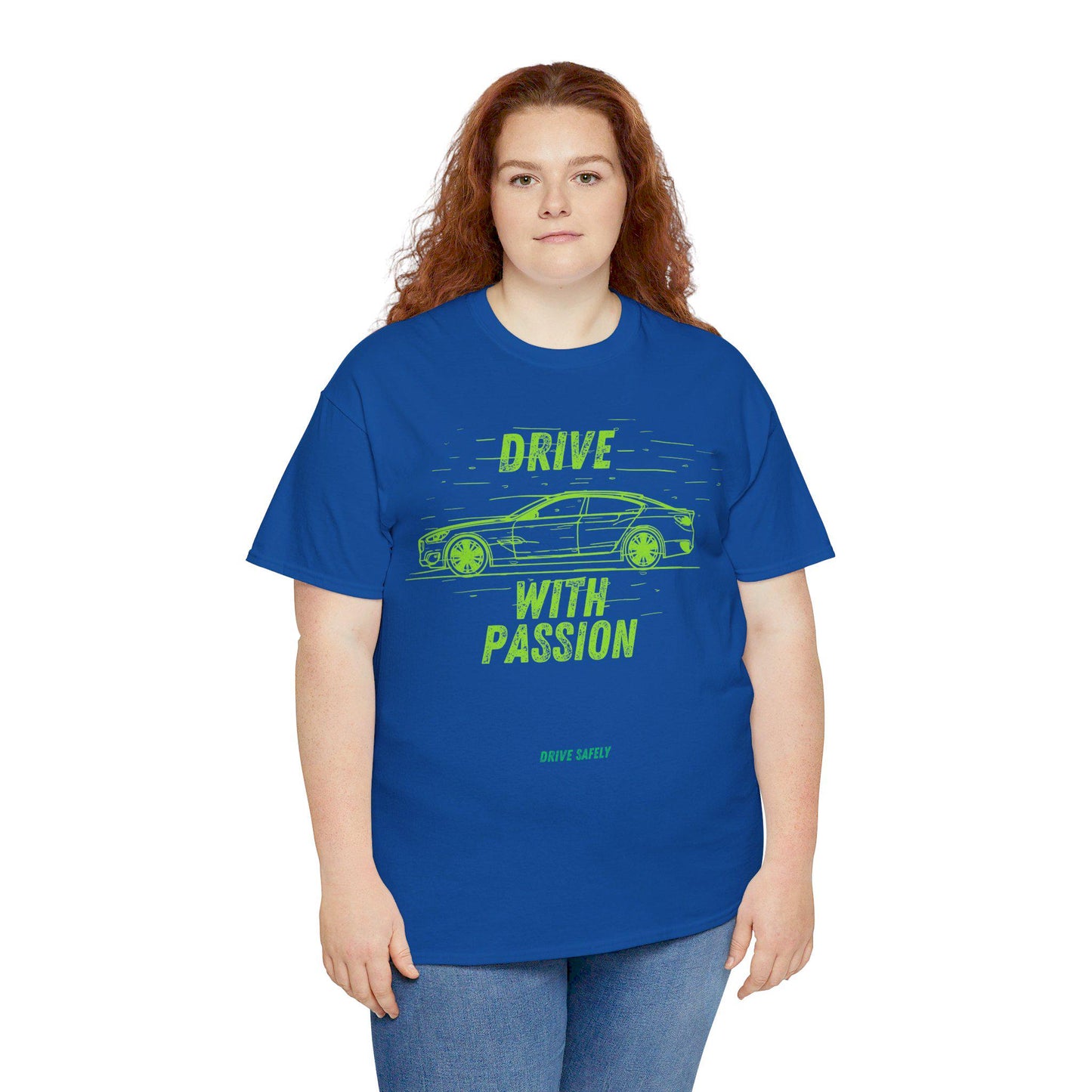 Drive with Passion and Drive Safely T-Shirt | Car Design Tees | Chill Gift Tee | Unisex Tee for Women and Men | Stylish and Responsible Wear