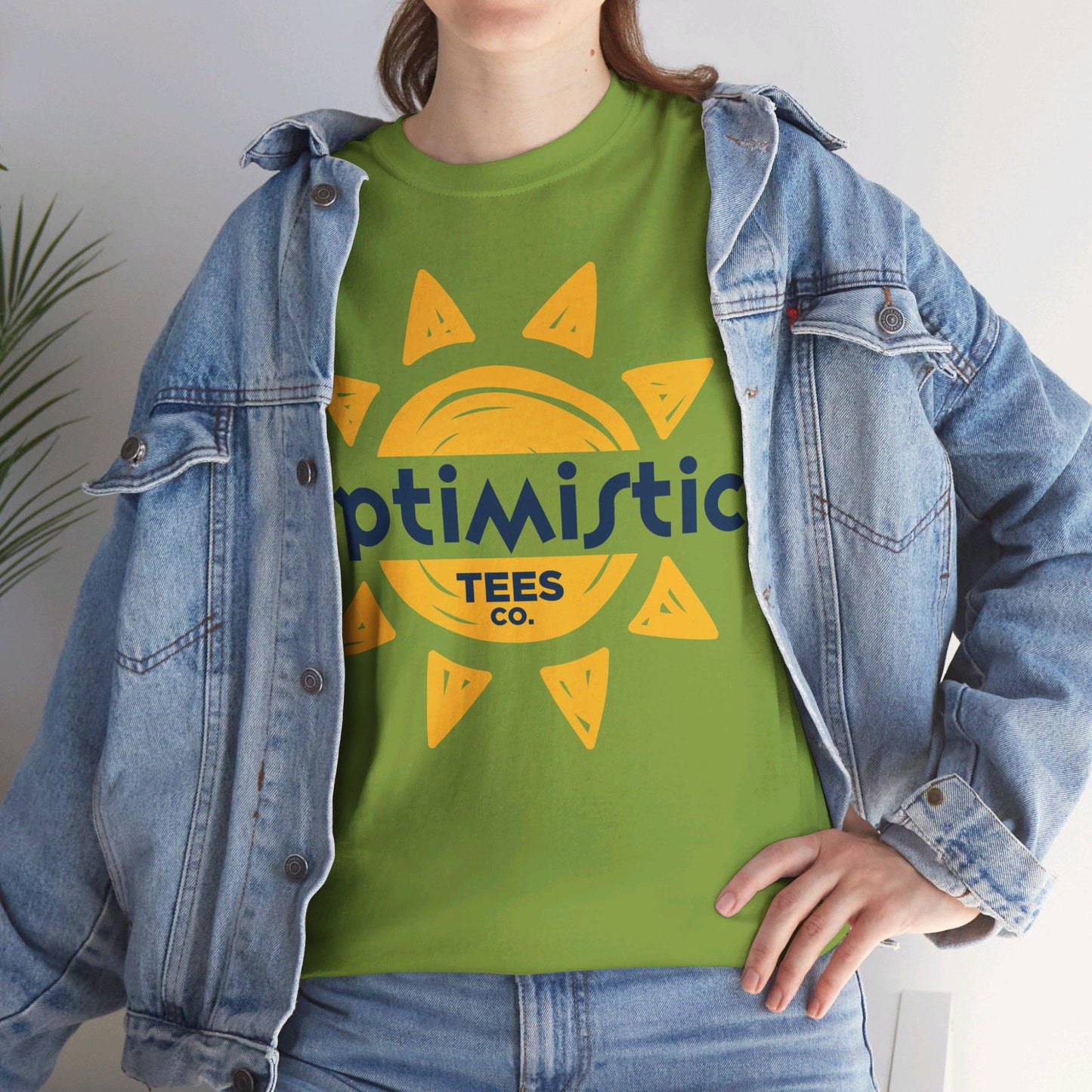Optimistic Tees Co. Logo T-Shirt | Unisex Sun Design Tee | Positive Vibes Apparel | Everyday Comfort | Positive Energy Clothing