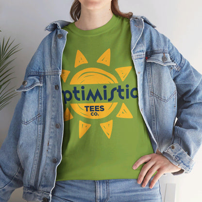 Optimistic Tees Co. Logo T-Shirt | Unisex Sun Design Tee | Positive Vibes Apparel | Everyday Comfort | Positive Energy Clothing