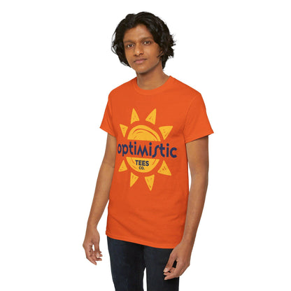 Optimistic Tees Co. Logo T-Shirt | Unisex Sun Design Tee | Positive Vibes Apparel | Everyday Comfort | Positive Energy Clothing