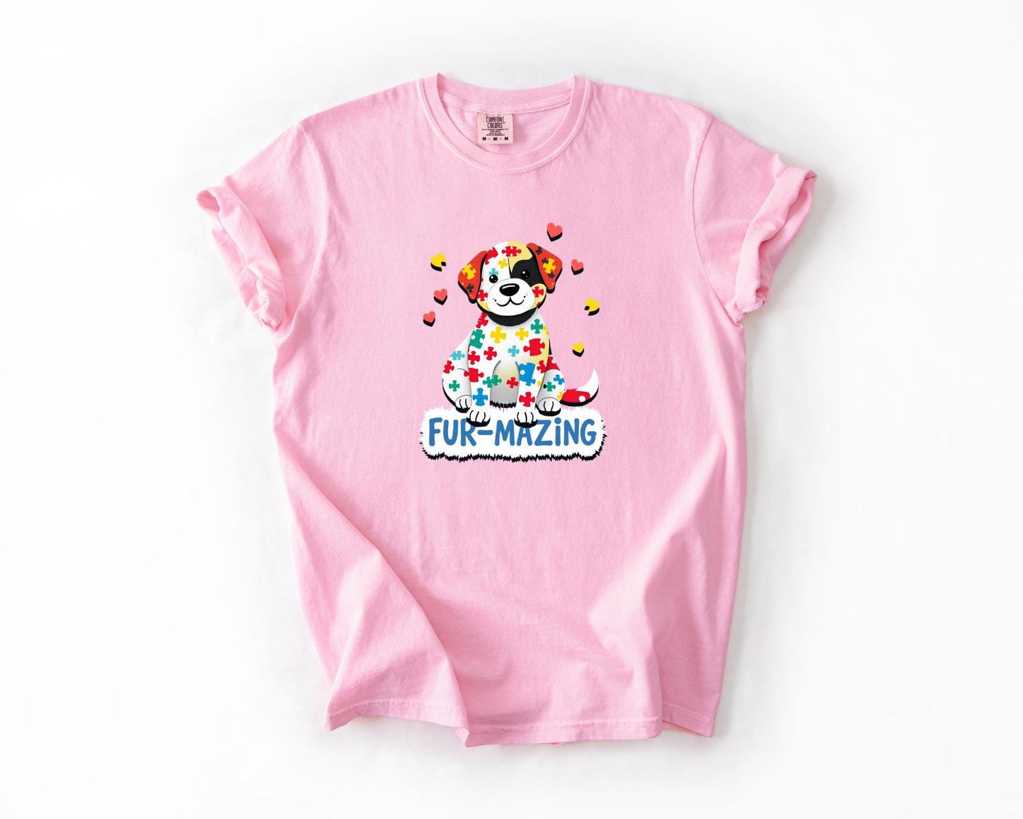 FurMazing Dog T-Shirt, Comfort Colors, Cute Pet Lover Tee, Autism Awareness, Gift for Dog Parent, Dog Shirt, Dog Shirt, Everyday Casual Wear