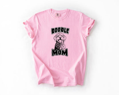 Doodle Mom T-Shirt, Comfort Colors, Ideal Gift for Dog Lovers, Cute Pet Apparel, Doodle Animal T-Shirt, Dog Shirt, Everyday Casual Wear