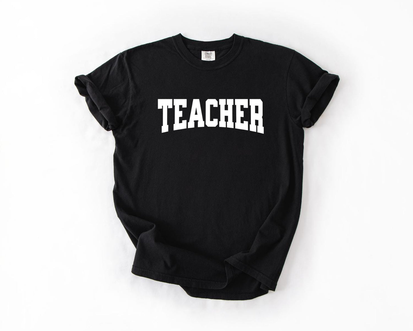 Teacher T-Shirt, Comfort Colors, Bold Varsity Font Teacher Tee, Educator T-Shirt, Teacher Appreciation Gift, Teacher Tees, Casual Wear