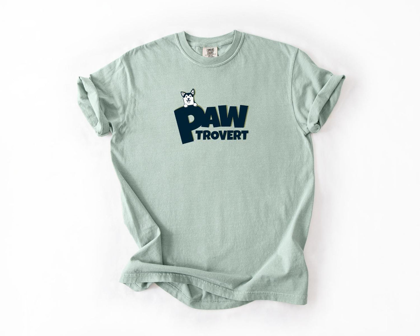 Pawtrovert T-Shirt, Comfort Colors, Cat Lover Tee, Introvert Gift, Cute Animal Shirt, Cute Pet Apparel, Everyday Casual Wear, Pet Lover