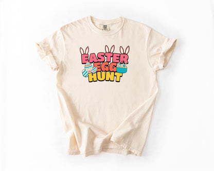 Easter Egg Hunt T-Shirt, Comfort Colors, Spring Celebration Gift, Easter Outfit, Cute Bunny, Holiday Apparel, Easter Shirt, Casual Wear