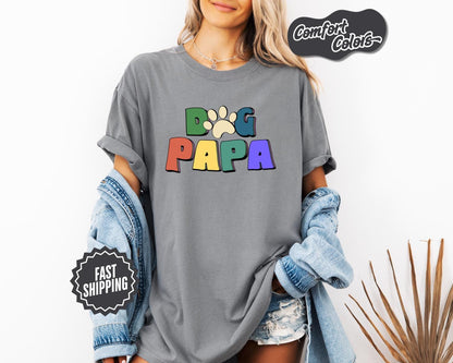 Dog Papa T-Shirt, Comfort Colors, Dog Papa Gift, Dog Papa T shirt, Dog Lover Gift, Pet Lover T-Shirt, Dog Grandpa Shirt
