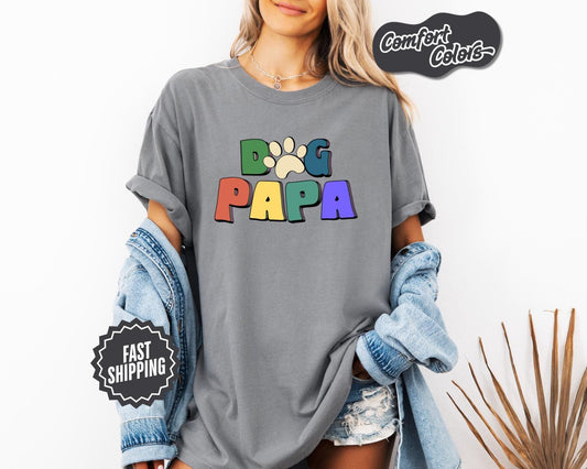 Dog Papa T-Shirt, Comfort Colors, Dog Papa Gift, Dog Papa T shirt, Dog Lover Gift, Pet Lover T-Shirt, Dog Grandpa Shirt