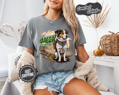 Gatsby the Adventurer T-Shirt, Comfort Colors, Pet Lover Tee, Perfect Gift for Dog Owners, Adventurous Souls and Weekend Getaways