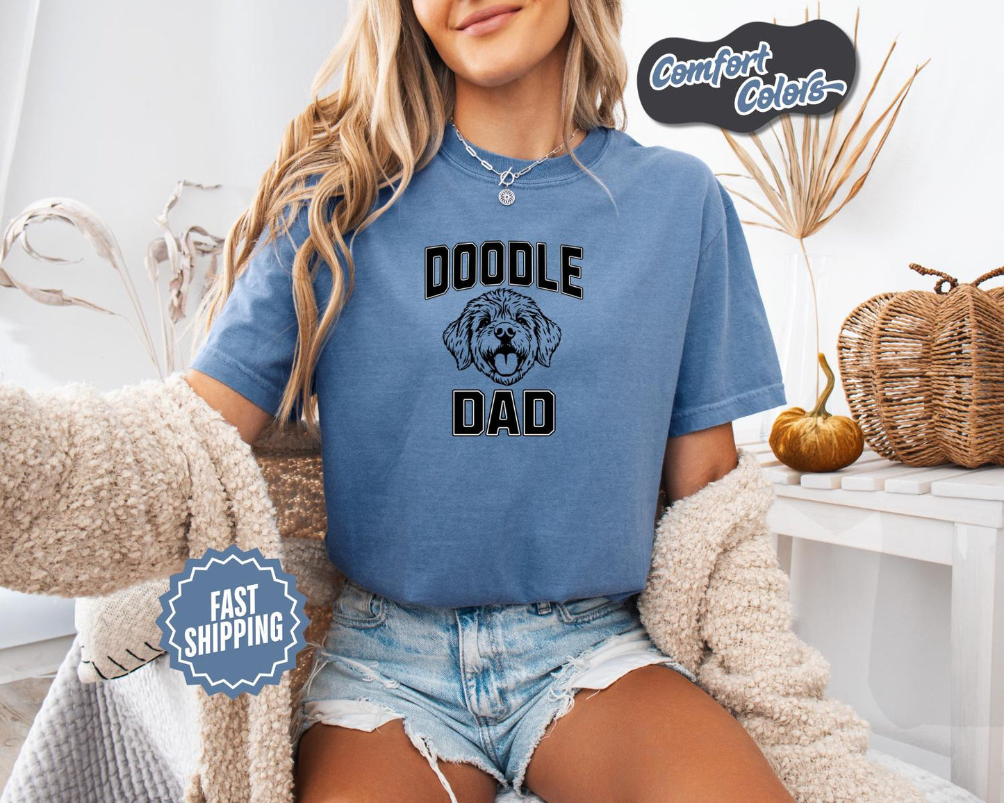 Doodle Dad T-Shirt, Comfort Colors, Perfect Gift for Dog Lovers, Pet Parent Shirt, Animal Lover Shirt, Dog Shirt, Everyday Casual Wear