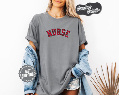 Retro Nurse T-Shirt, Comfort Colors, Healthcare Gift, Medical Apparel, Nurse Shirt, Gift for Nurses, Nurse Life, Casual Wear, Nurse Tee