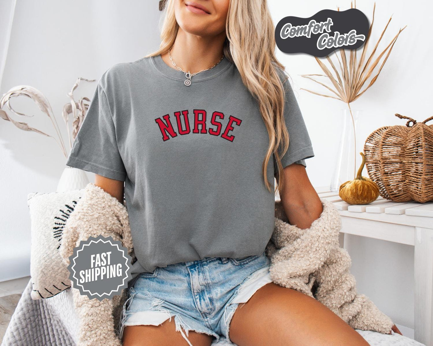 Retro Nurse T-Shirt, Comfort Colors, Healthcare Gift, Medical Apparel, Nurse Shirt, Gift for Nurses, Nurse Life, Casual Wear, Nurse Tee