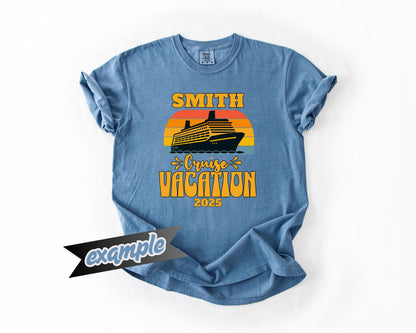 Cruise Vacation 2025 T-Shirt, Comfort Colors, Custom Shirt, Unisex Travel Tee, Vacation Shirt, Fun Family Cruise Apparel, Summer Trip Gift