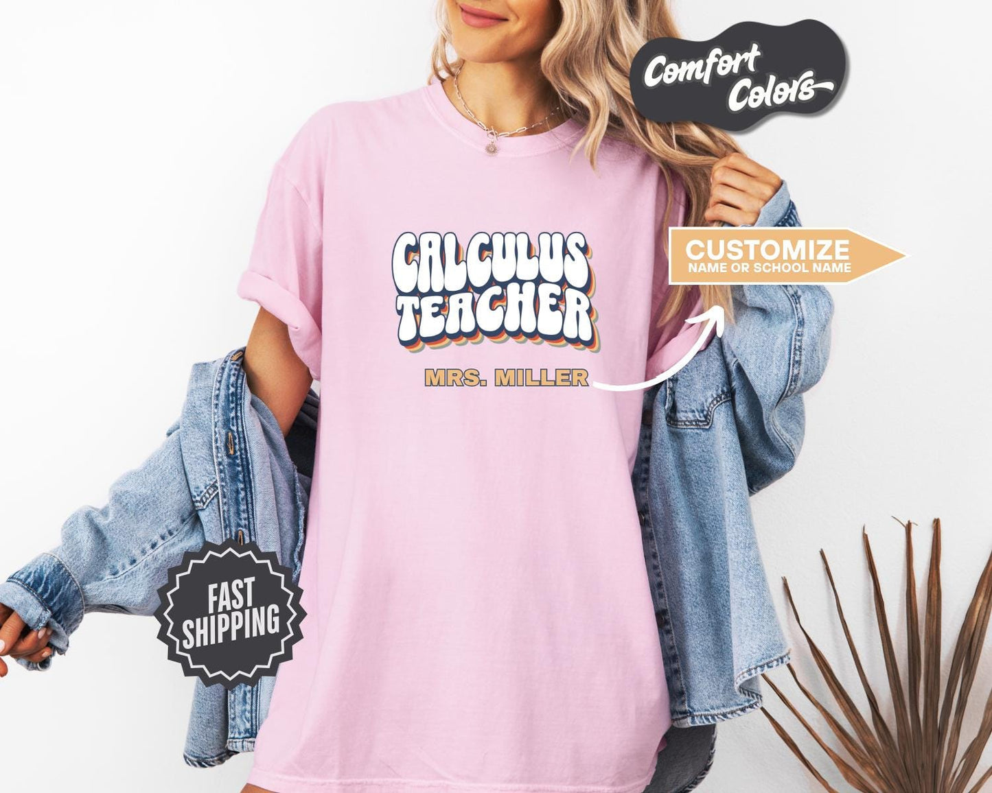 Calculus Teacher T-Shirt, Comfort Colors, Custom Teacher Shirt, Teacher Gift, Teacher Appreciation, Back to School, Casual Wear