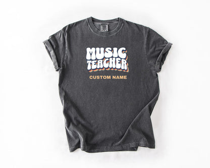 Music Teacher T-Shirt, Comfort Colors, Custom Teacher Shirt, Gift for Music Educators, Back-to-School, Teacher Appreciation Day, Casual Wear