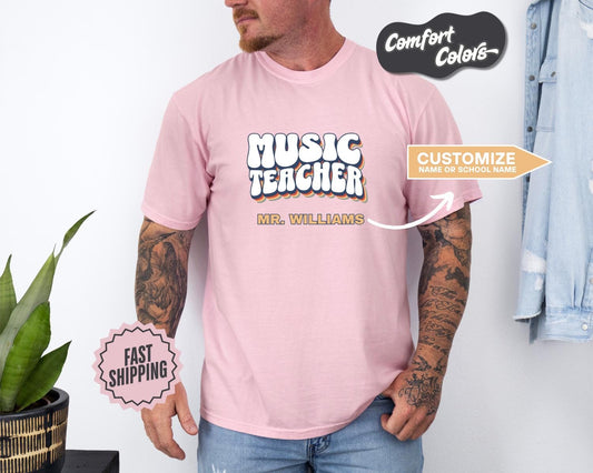 Music Teacher T-Shirt, Comfort Colors, Custom Teacher Shirt, Gift for Music Educators, Back-to-School, Teacher Appreciation Day, Casual Wear