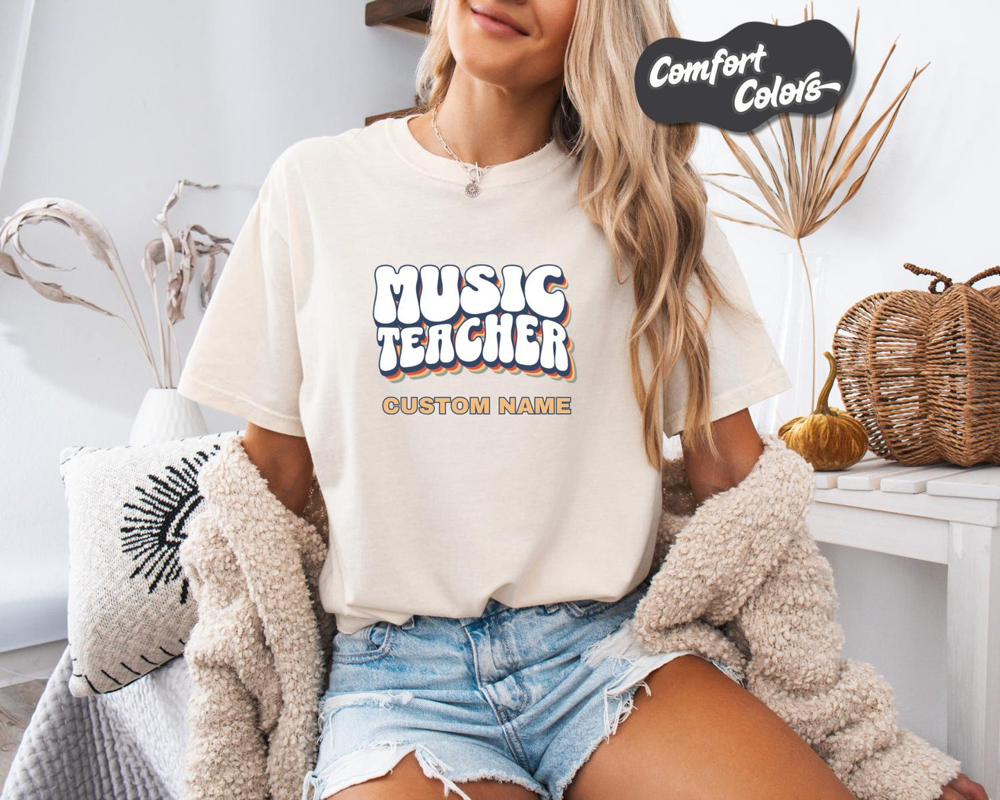 Music Teacher T-Shirt, Comfort Colors, Custom Teacher Shirt, Gift for Music Educators, Back-to-School, Teacher Appreciation Day, Casual Wear