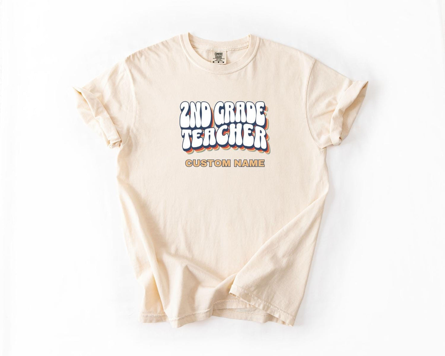 2nd Grade Teacher T-Shirt, Comfort Colors, Custom Teacher Shirt, Cute Teacher Gift, Back to School Tee, Classroom Apparel, Teacher Shirt