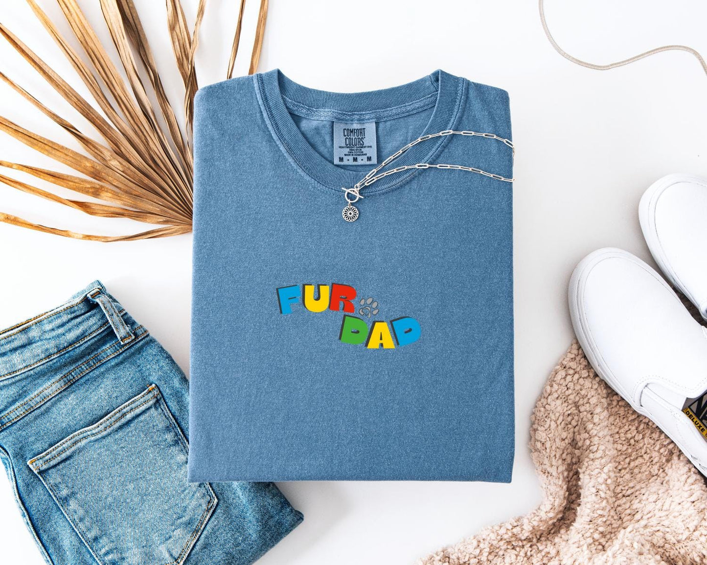 Fur Dad T-Shirt, Comfort Colors, Dad Tee, Dog Dad, Father's Day Gift, Dad Gift, Gifts For Dad, Men's Shirts - Clothing, Everyday Casual Wear