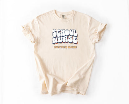 School Nurse T-Shirt, Comfort Colors,  Custom Teacher Shirt, Gift for Nurses, Nurse Shirt, School Nurse Appreciation, Back to School Style