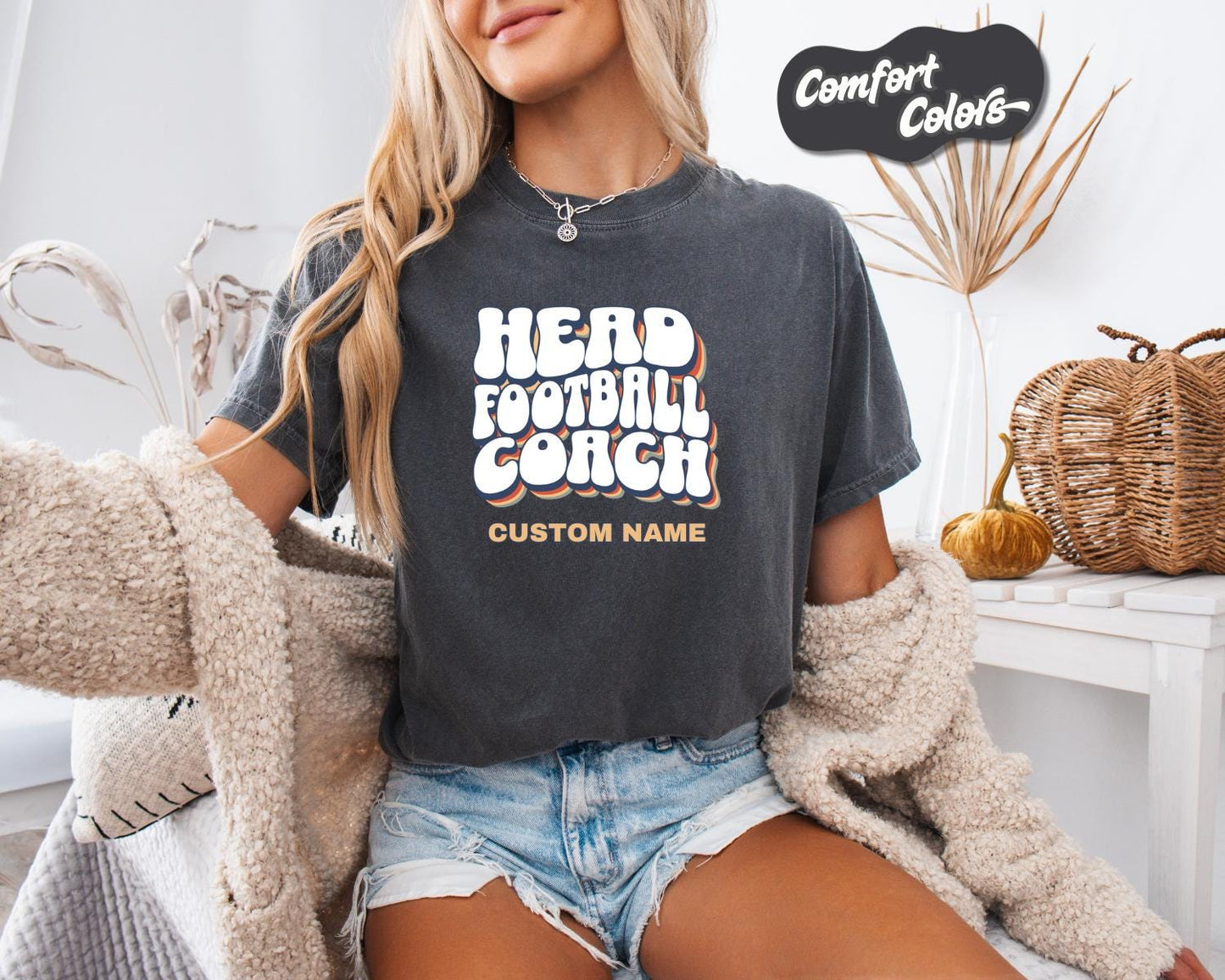 Head Football Coach T-Shirt, Comfort Colors, Custom Teacher Shirt, Gift for Coaches, Unisex Sports Apparel, Team Spirit Shirt, Coaching Gift