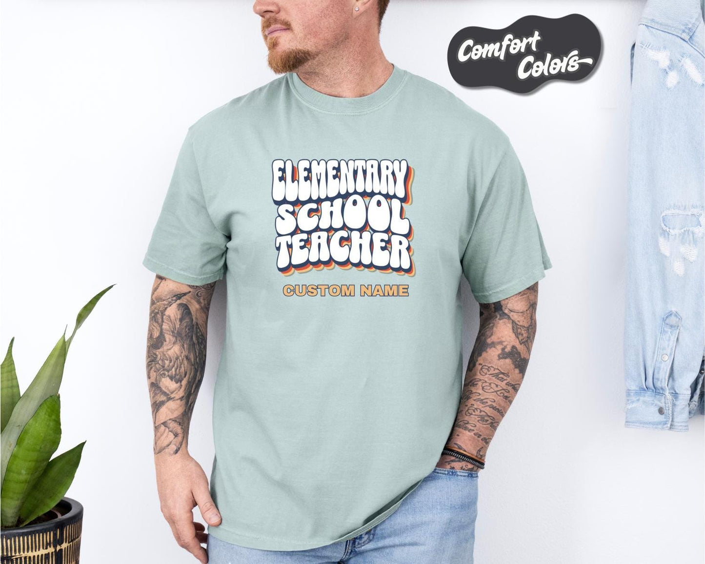 Elementary School Teacher T-Shirt, Comfort Colors, Teacher Apparel, Teacher Gifts Personalized, Teacher Appreciation Gifts, Gift for Teacher