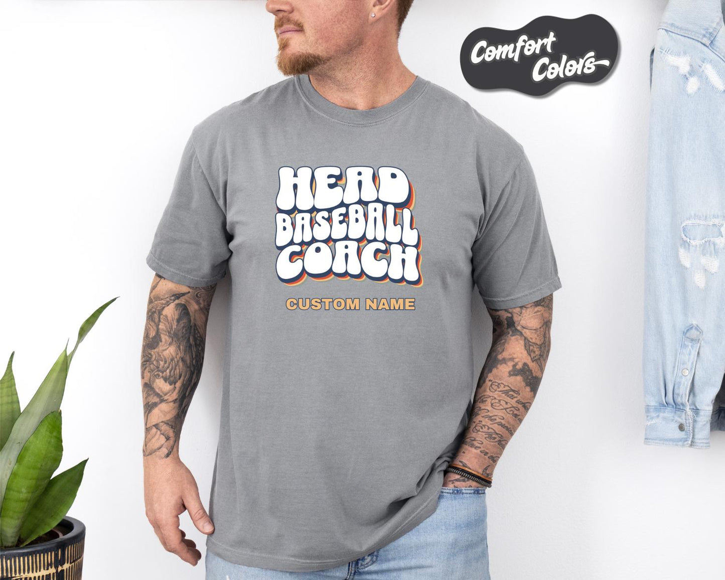 Head Baseball Coach T-Shirt, Comfort Colors, Custom Coach Shirt, Unisex Sports Tee, Gift for Coaches, Baseball Apparel, Team Spirit Wear