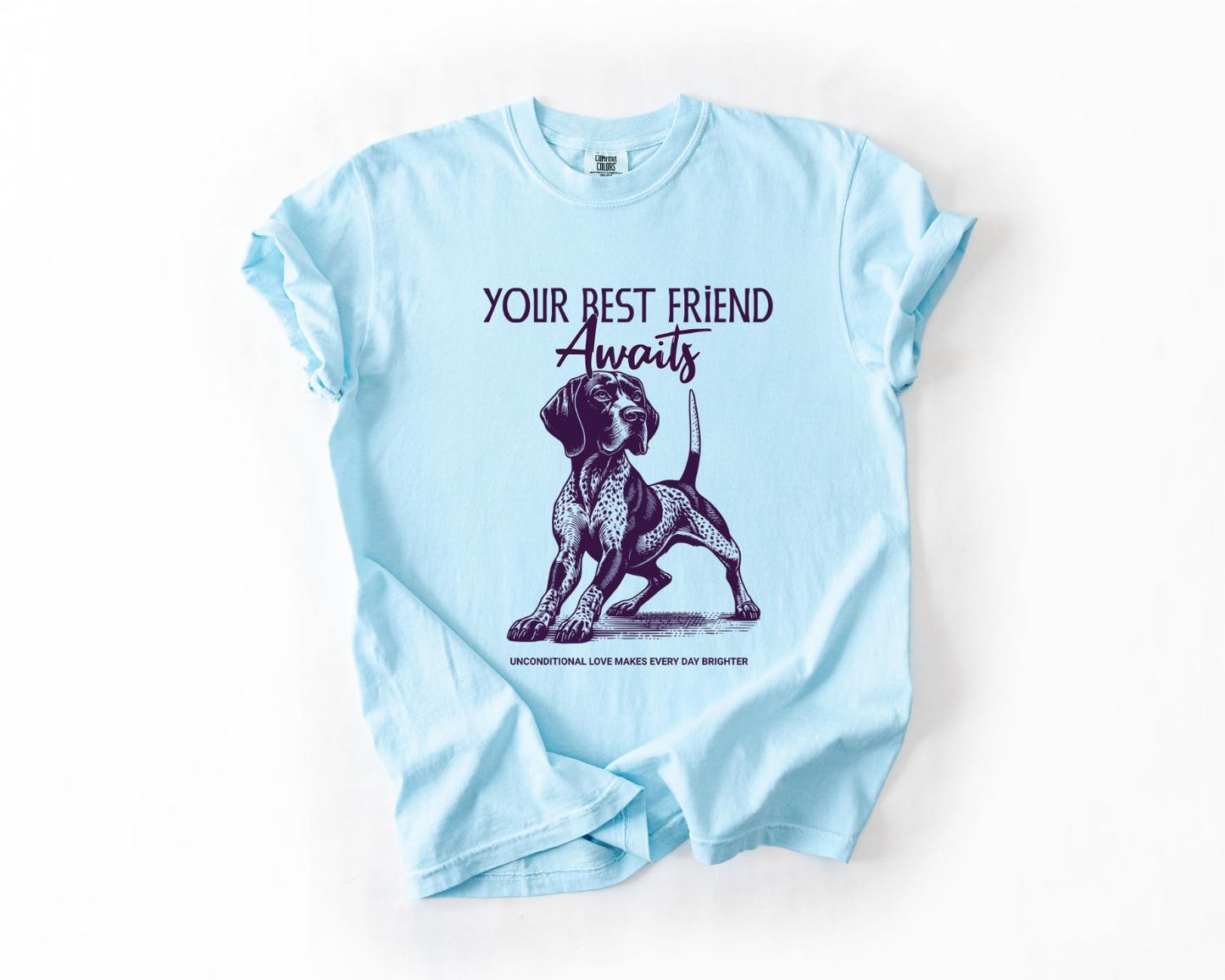 Dog Lover's T-Shirt, Comfort Colors, 'Your Best Friend Awaits', Pet Apparel for Pet Lovers, Gift for Dog Owners,
