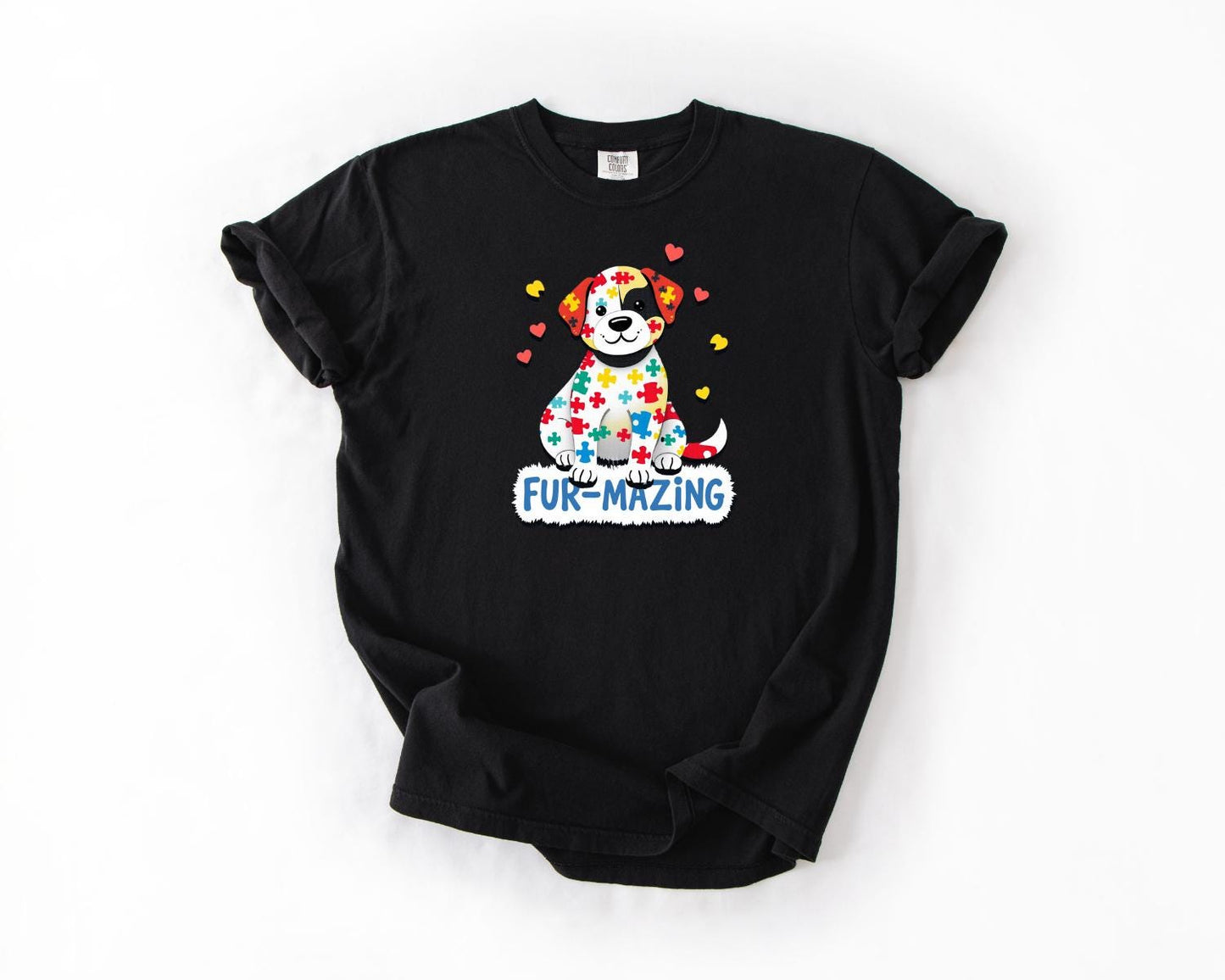 FurMazing Dog T-Shirt, Comfort Colors, Cute Pet Lover Tee, Autism Awareness, Gift for Dog Parent, Dog Shirt, Dog Shirt, Everyday Casual Wear