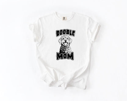 Doodle Mom T-Shirt, Comfort Colors, Ideal Gift for Dog Lovers, Cute Pet Apparel, Doodle Animal T-Shirt, Dog Shirt, Everyday Casual Wear