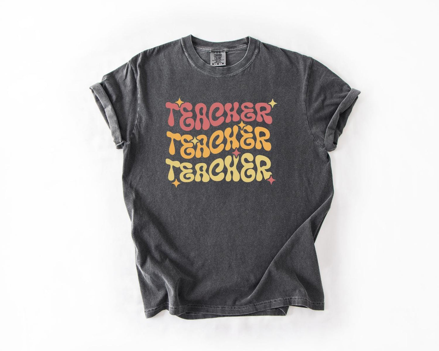 Retro Teacher T-Shirt, Comfort Colors, Cute Teacher Gift, Back to School, Teacher Appreciation Gift, Everyday Casual Wear, Teacher's Day
