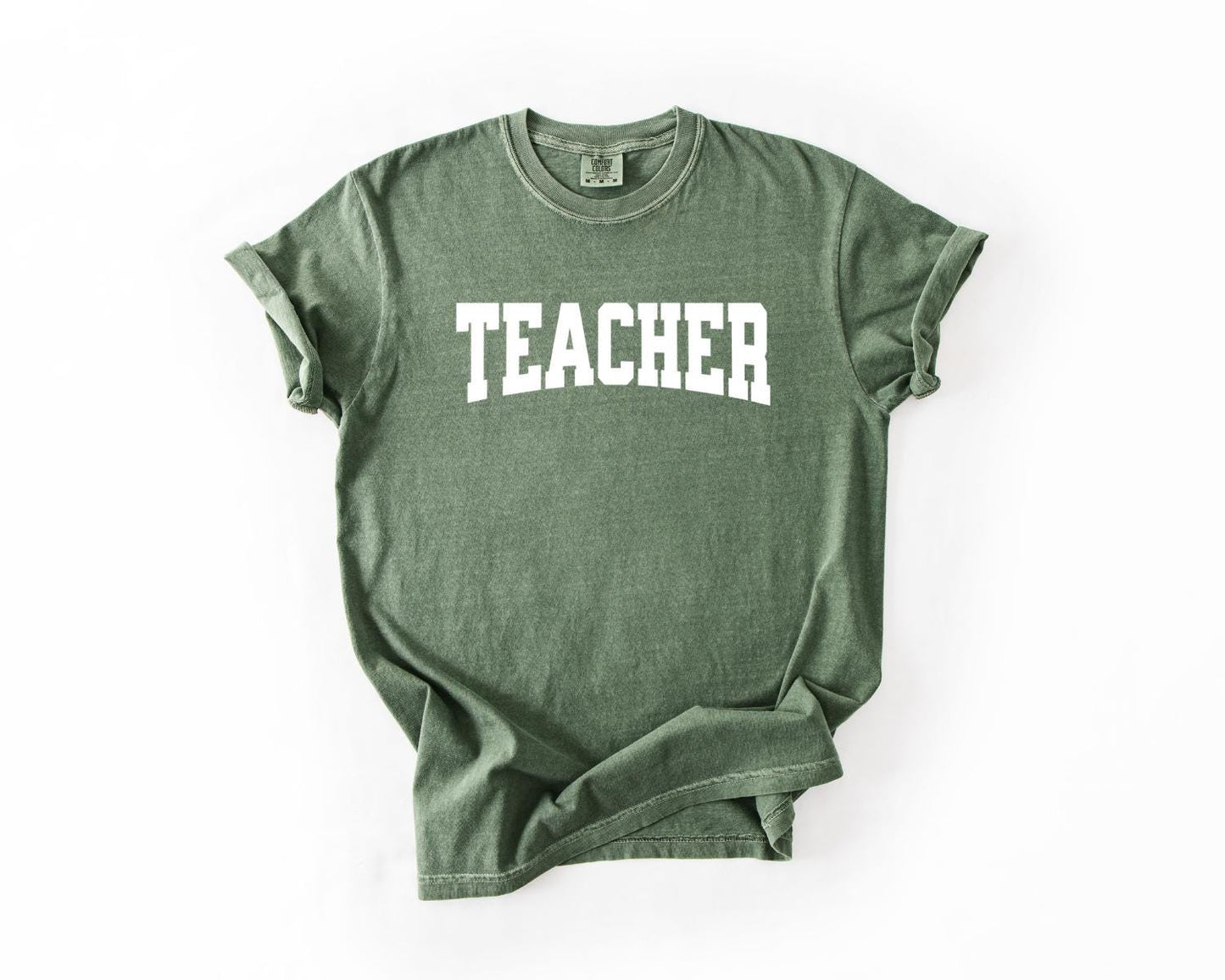 Teacher T-Shirt, Comfort Colors, Bold Varsity Font Teacher Tee, Educator T-Shirt, Teacher Appreciation Gift, Teacher Tees, Casual Wear