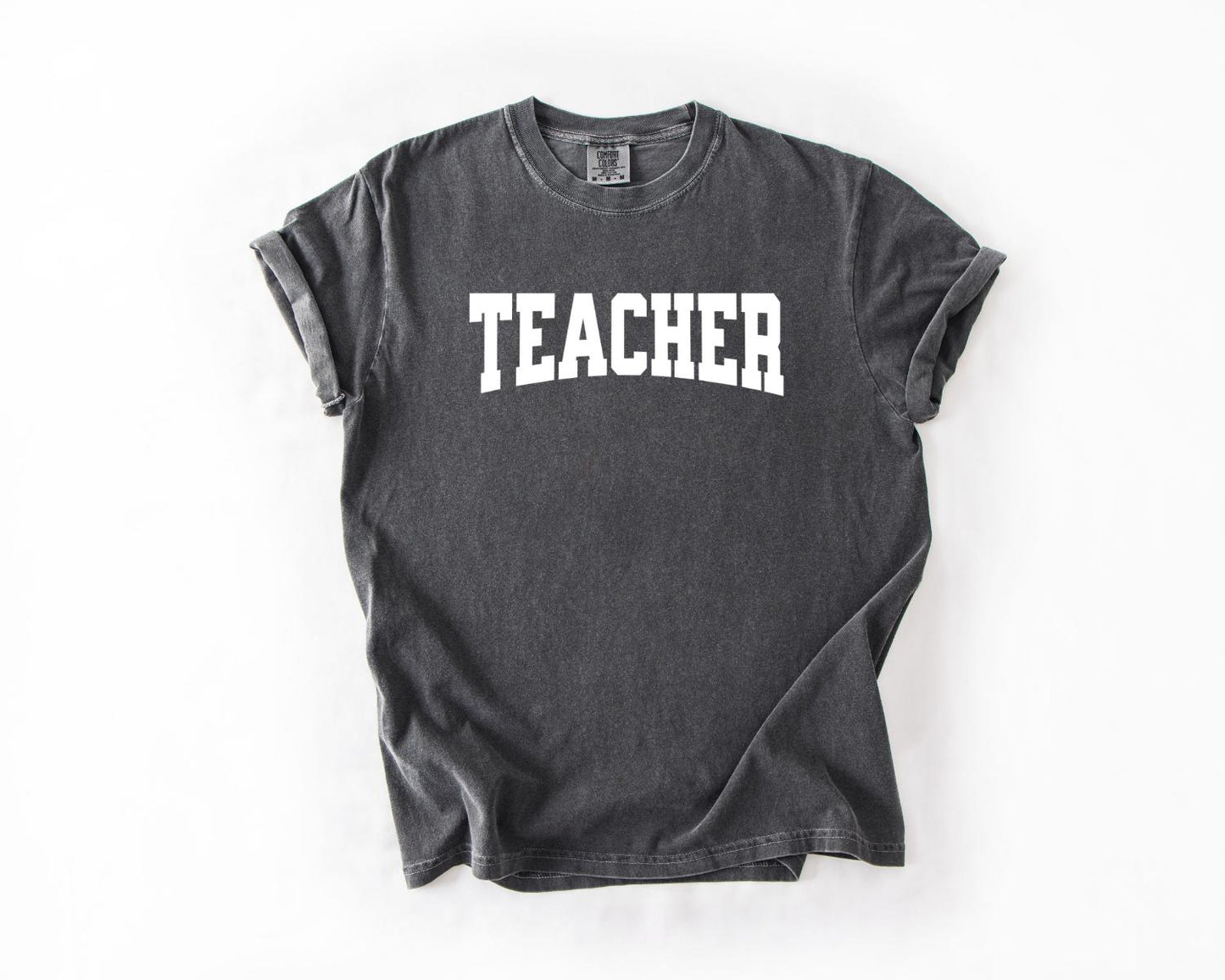 Teacher T-Shirt, Comfort Colors, Bold Varsity Font Teacher Tee, Educator T-Shirt, Teacher Appreciation Gift, Teacher Tees, Casual Wear