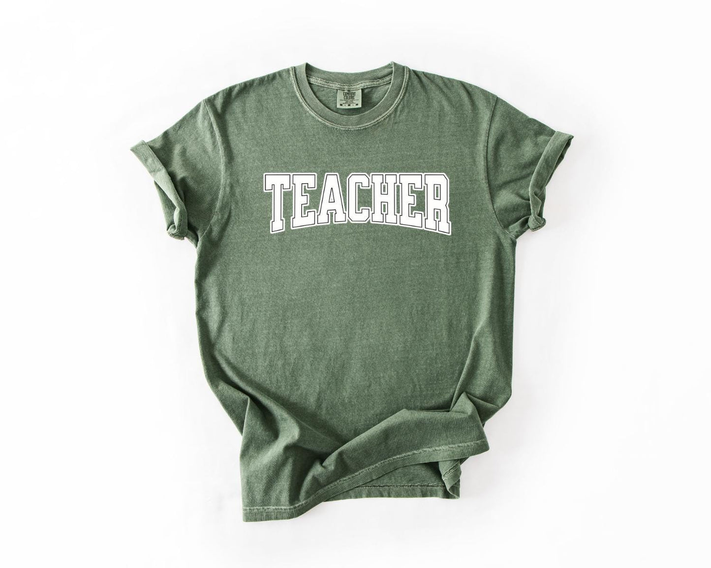 Classic Teacher T-Shirt, Comfort Colors, Varsity Font Teacher Tee, Gift for Educators, Teacher Appreciation Gift, Casual Wear