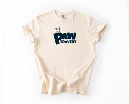 Pawtrovert T-Shirt, Comfort Colors, Cat Lover Tee, Introvert Gift, Cute Animal Shirt, Cute Pet Apparel, Everyday Casual Wear, Pet Lover