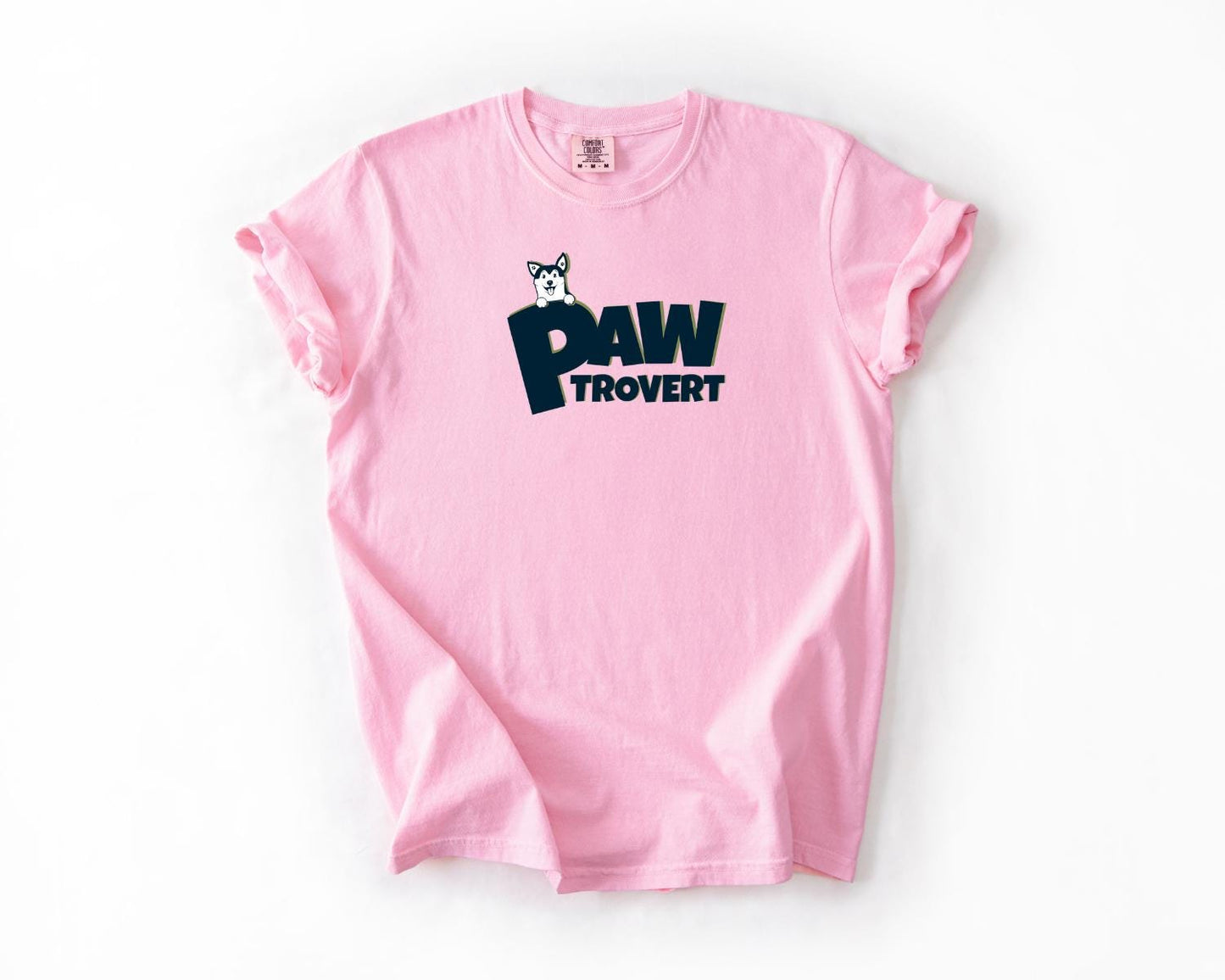 Pawtrovert T-Shirt, Comfort Colors, Cat Lover Tee, Introvert Gift, Cute Animal Shirt, Cute Pet Apparel, Everyday Casual Wear, Pet Lover