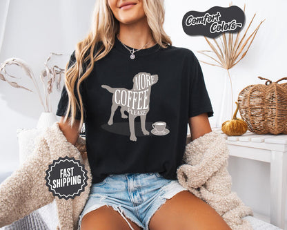 Coffee Lover's Dog T-Shirt, Comfort Colors, Perfect Gift for Pet Owners, Dog Lovers, Coffee Enthusiasts Everyday, Everyday Casual Wear