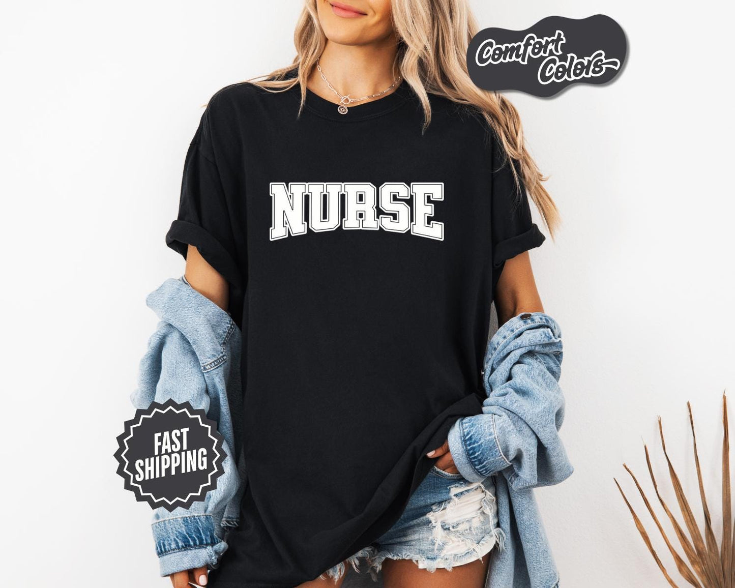 Nurse Varsity Letter T-Shirt, Comfort Colors, Perfect Gift for Healthcare Workers, Medical Profession Tee, Nurse Tee, Casual Wear