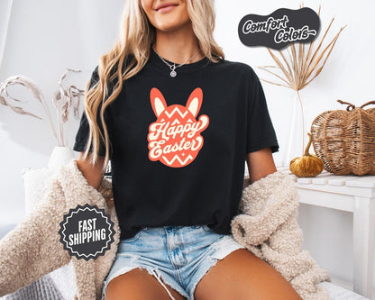 Happy Easter T-Shirt, Comfort Colors, Spring Tee, Holiday Apparel, Easter Gifts, Festive Wear, Easter Egg Tee, Casual Wear