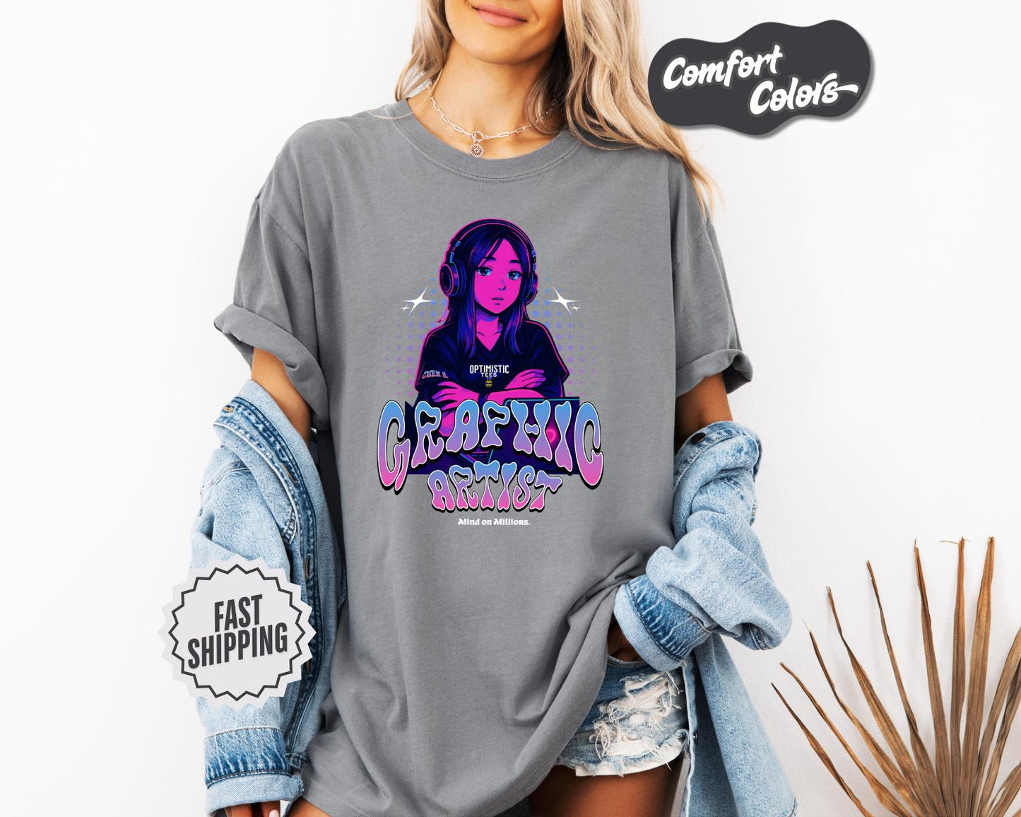 Graphic Artist T-Shirt, Comfort Colors, Creative Gift for Artists Tee for Graphic Designers Funky Graphic Tee Art Lover Apparel Creative Tee