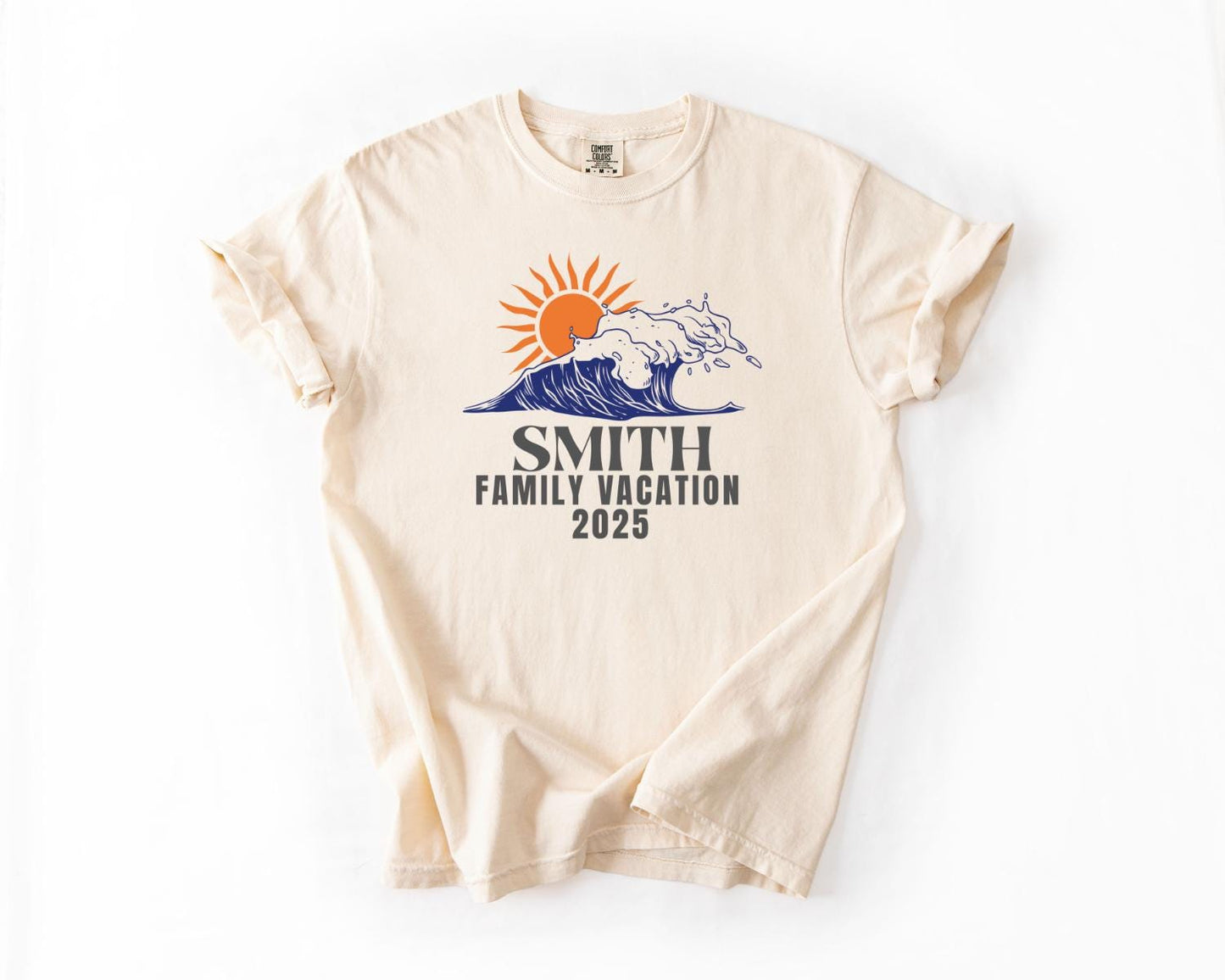 Custom Family Vacation T-Shirt, Comfort Colors, Personalized Summer Tee, Beach Trip Apparel, Family Reunion Gift, Vacation Matching Shirts