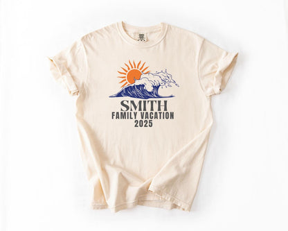 Custom Family Vacation T-Shirt, Comfort Colors, Personalized Summer Tee, Beach Trip Apparel, Family Reunion Gift, Vacation Matching Shirts