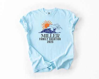 Custom Family Vacation T-Shirt, Comfort Colors, Personalized Summer Tee, Beach Trip Apparel, Family Reunion Gift, Vacation Matching Shirts