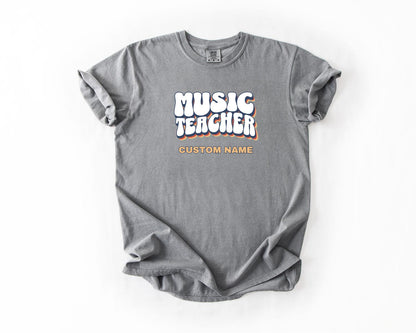 Music Teacher T-Shirt, Comfort Colors, Custom Teacher Shirt, Gift for Music Educators, Back-to-School, Teacher Appreciation Day, Casual Wear