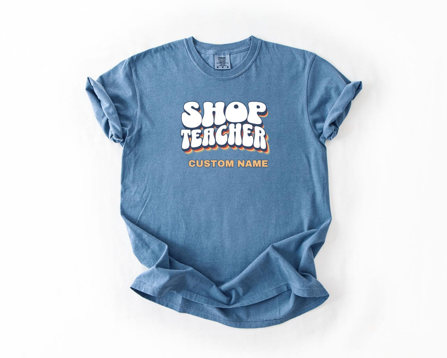 Shop Teacher T-Shirt, Comfort Colors,  Custom Teacher Shirt, Fun Teacher Gift, Back to School Apparel, Classroom Spirit Wear, Casual Tee