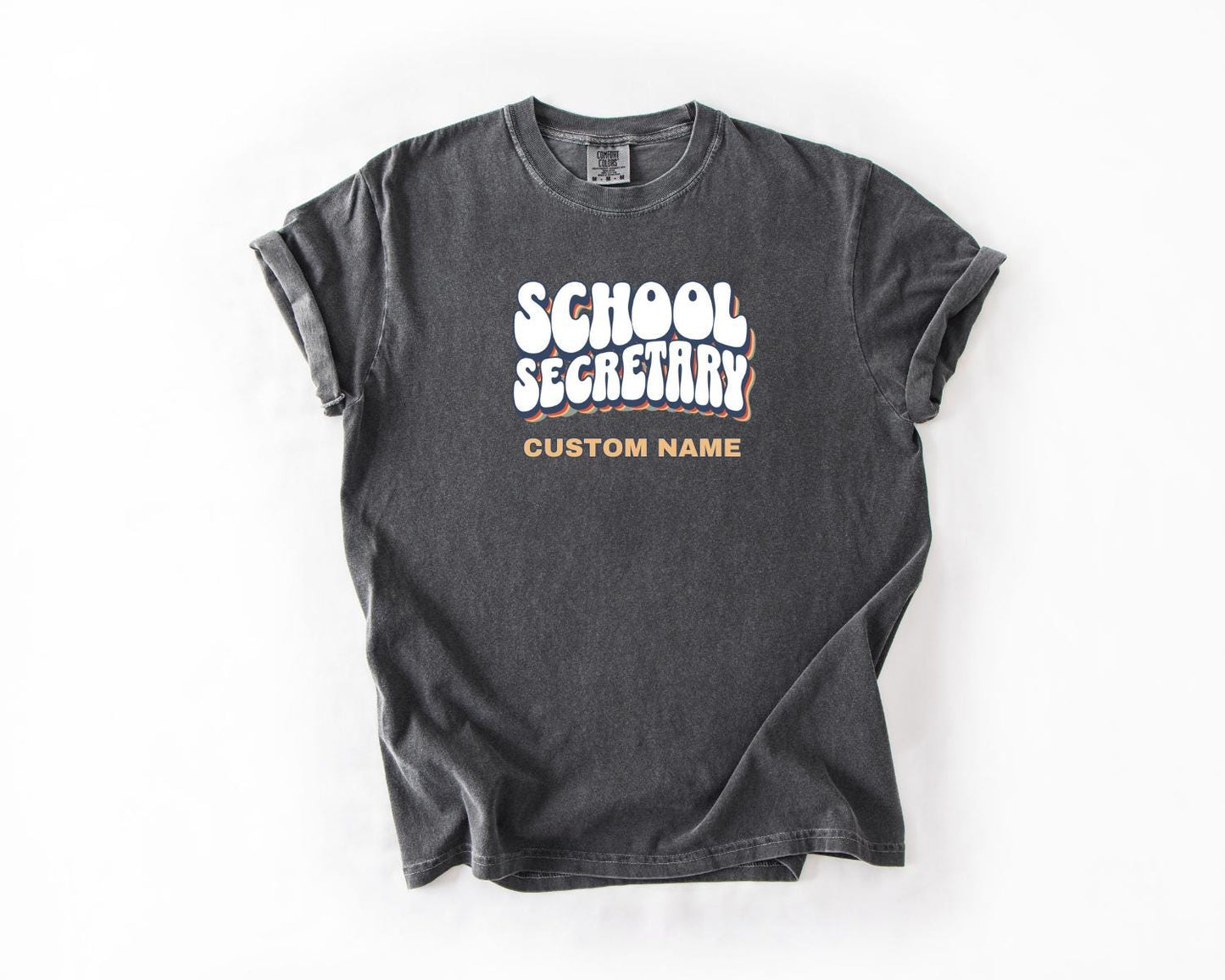 School Secretary T-Shirt, Comfort Colors,  Custom Teacher Shirt, Teacher Gift, Casual Wear, Back to School Outfit, Gift for Educators