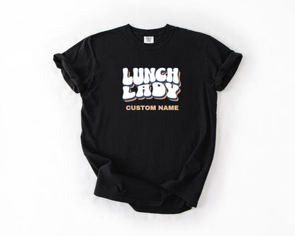 Lunch Lady T-Shirt, Comfort Colors,  Custom Teacher Shirt, Perfect for Teacher Appreciation, Foodie Gifts, Casual Wear, Fun Lunch Theme
