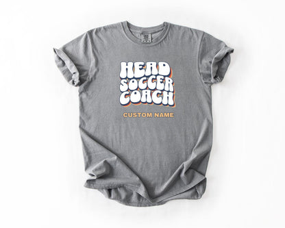 Head Soccer Coach T-Shirt, Comfort Colors, Custom Teacher Shirt, Soccer Gift, Coach Appreciation, Sports Tee, Team Spirit Wear, Casual Wear