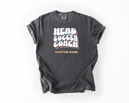 Head Soccer Coach T-Shirt, Comfort Colors, Custom Teacher Shirt, Soccer Gift, Coach Appreciation, Sports Tee, Team Spirit Wear, Casual Wear